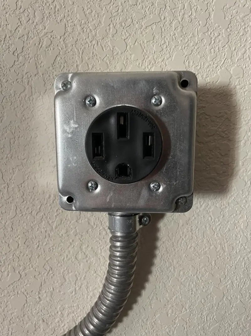 NEMA 14-50 outlet installed for Smart Home Electrical in Romeoville